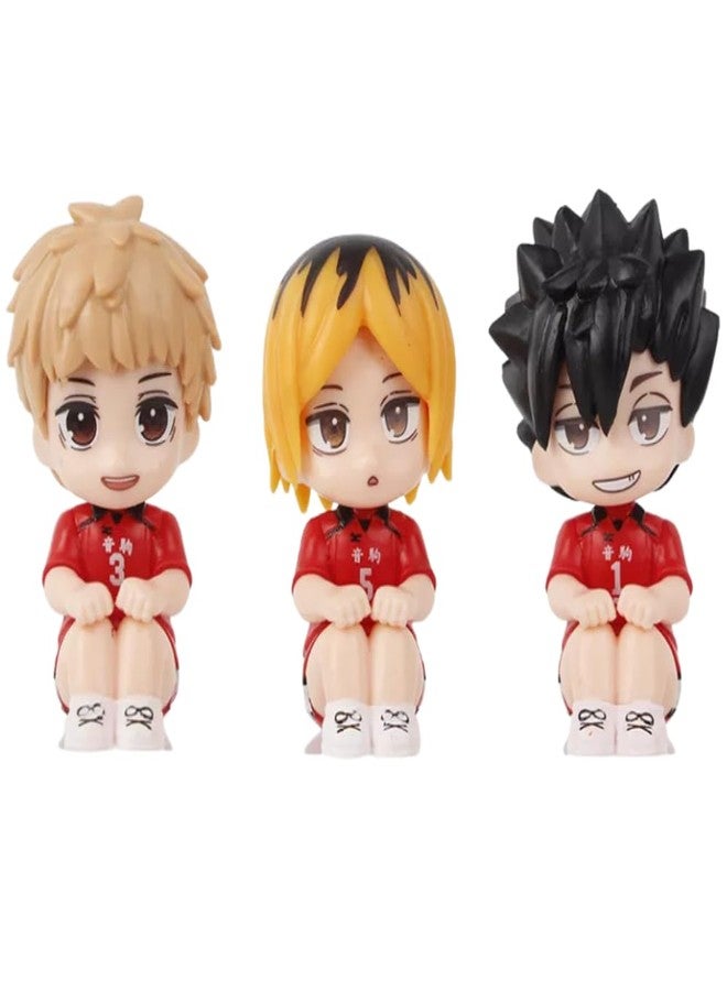 FUNFOB Haikyuu Action Figure Set of 3 Height -7cm Collectible PVC Multicolour | Haikyuu Set of 3 Red Team - Image 3